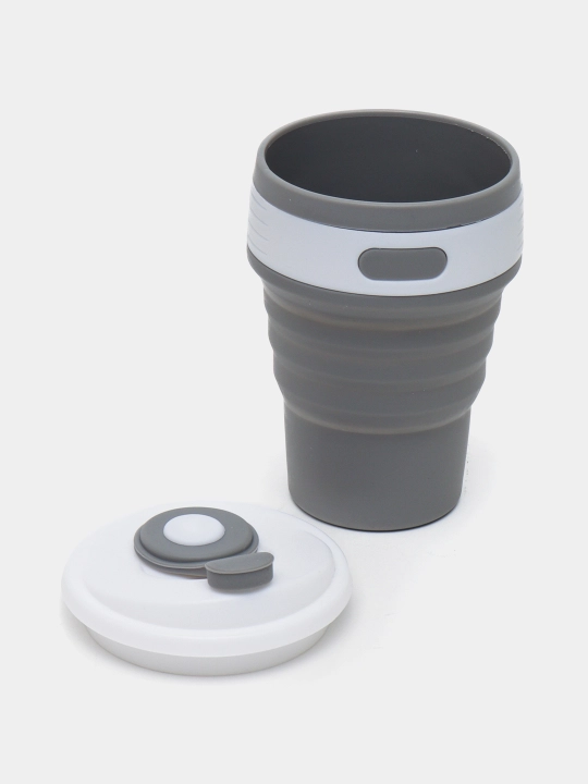250/350 ml yig‘ma safar stakani - sayohat uchun silikon krujka, BPAsiz