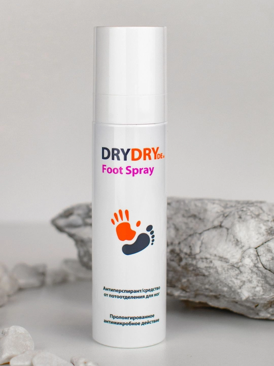 Дезодорант антиперспирант Dry Dry de Foot Spray, средство для ног от потоотделения