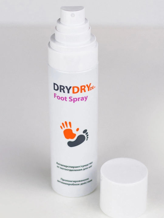 Дезодорант антиперспирант Dry Dry de Foot Spray, средство для ног от потоотделения