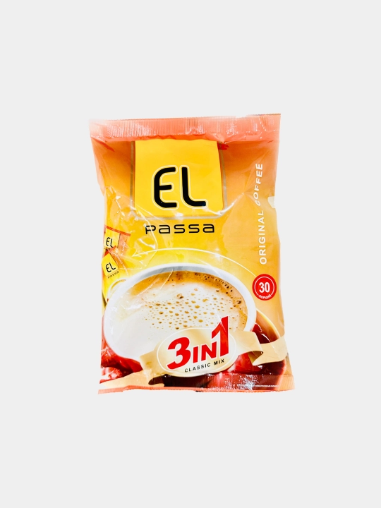 Kapuchino paketchalarida 3 ta 1 da eritiladigan qahva, 20 g dan 30 ta qahva paketchasi