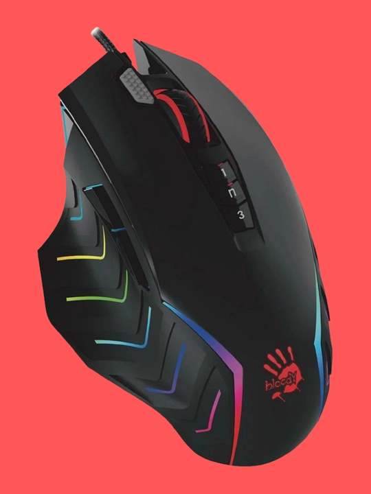 Bloody J95s игровая мышь с RGB подсветкой, 8000 CPI, 9 кнопок, Light Strike, макросы - 
