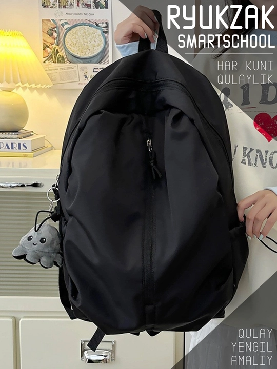 Maktab ryukzagi SmartSchool, erkaklar va ayollar uchun, 14″ noutbuk uchun, o‘yinchoqli