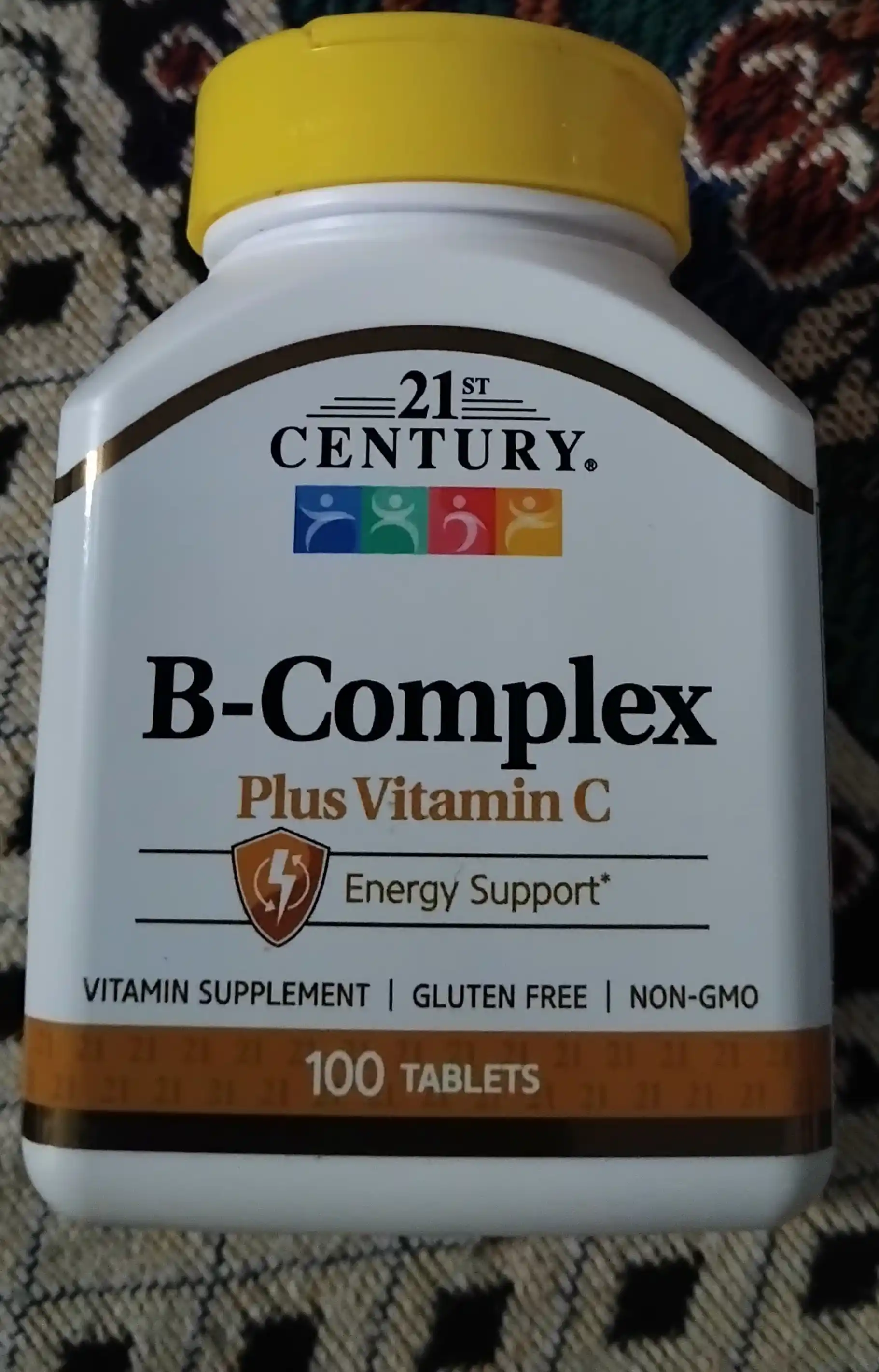 Vitamin "B" guruhi kompleksi 21st Century, vitamin "C" bilan, 100 ta tabletka