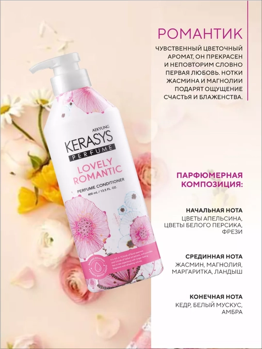 Keratinli, xushbo‘y, soch uchun ayollar balzami konditsioneri, Kerasys, 400 ml, Koreya