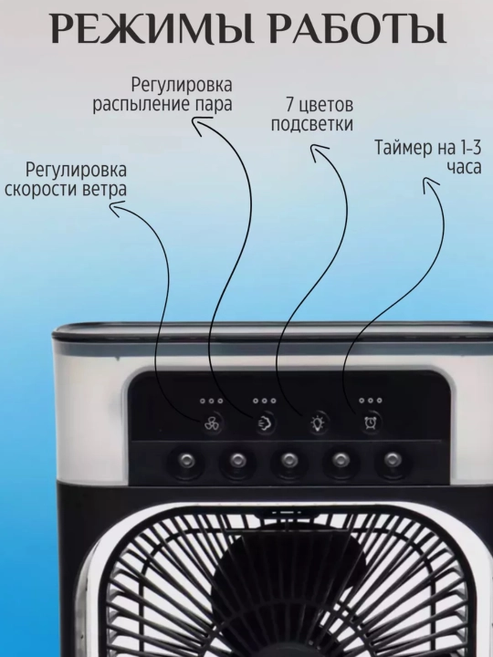 Suvli mini ventilyator, portativ mini konditsioner, ventilyatorcha