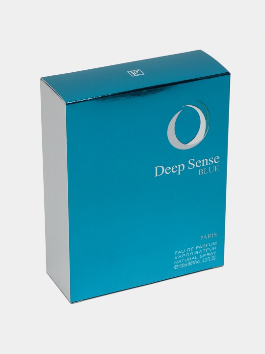 Yog‘och-sitrus iforli va barqaror ta’mli Deep Sense Blue erkaklar atir suvi - 