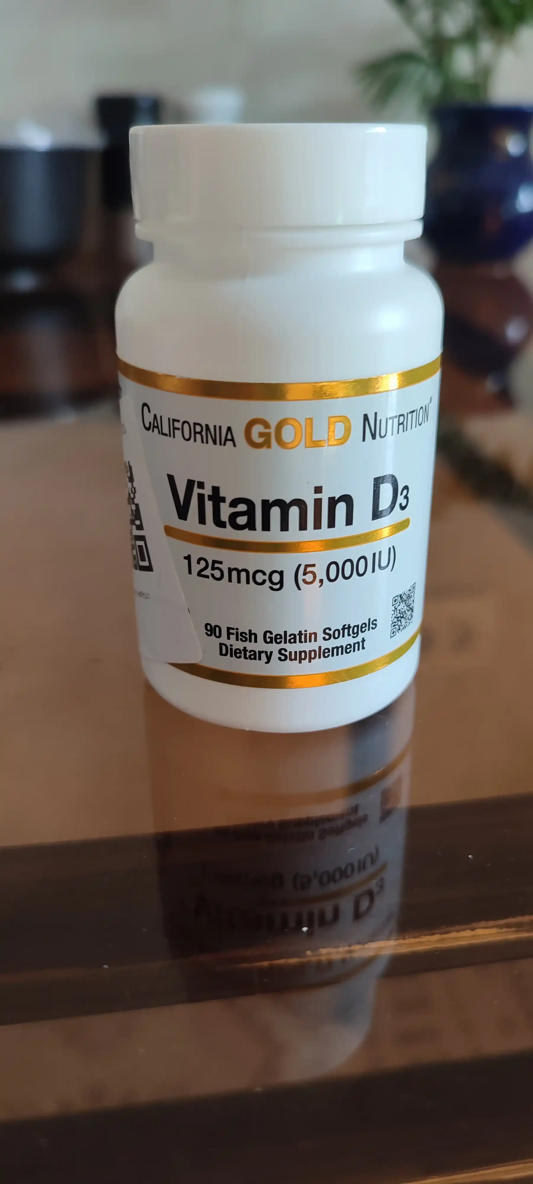 Витамин D3 Д3 California Gold Nutrition 125 мкг 5000 (IU) МЕ, 90 капсул