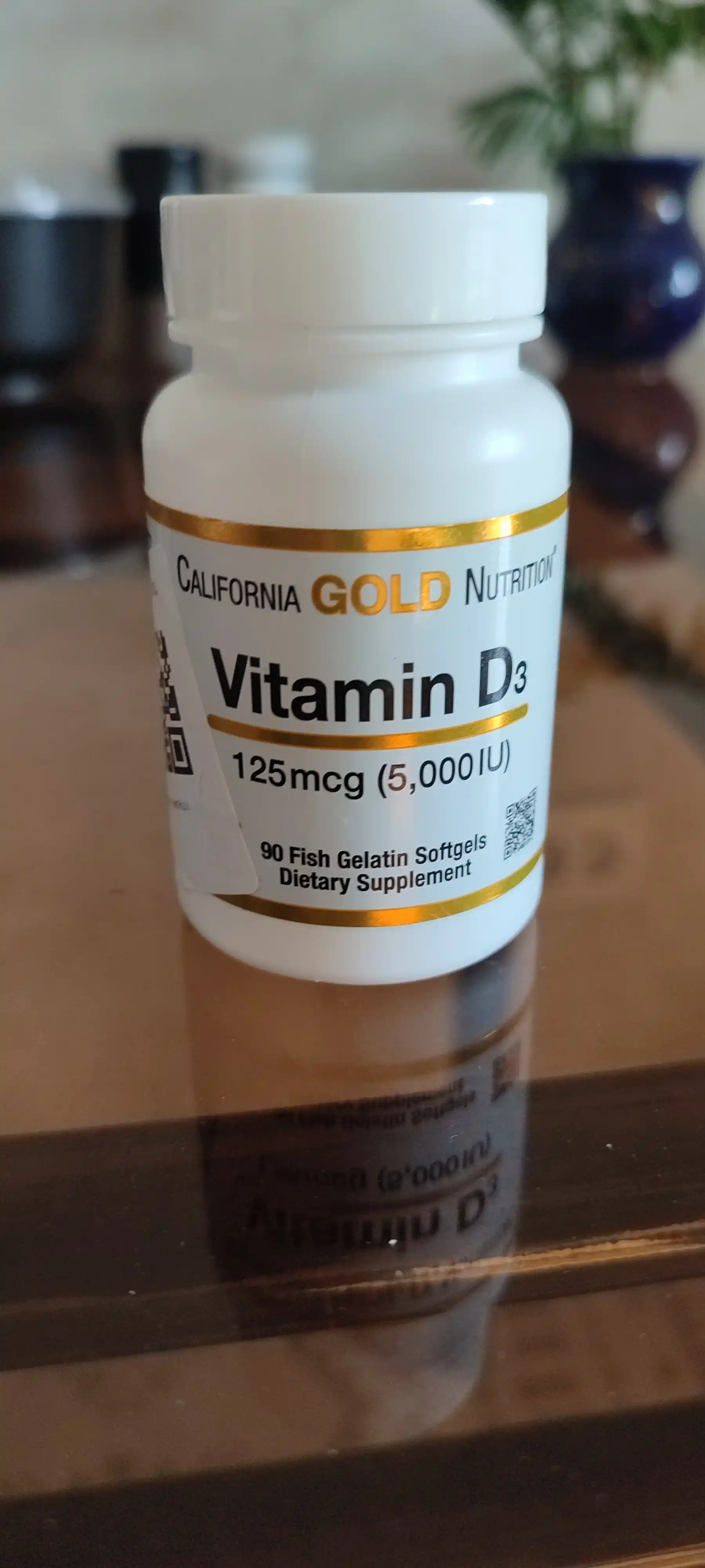 Витамин D3 Д3 California Gold Nutrition 125 мкг 5000 (IU) МЕ, 90 капсул