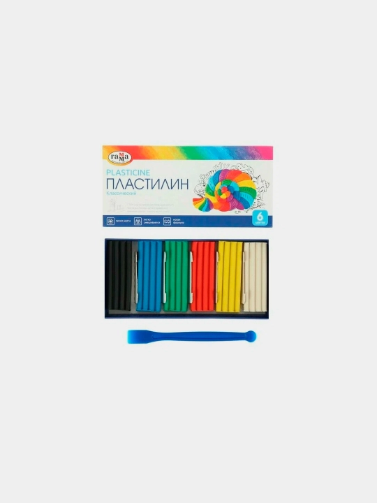 Plastilin Гамма "Классический", 6 ta rang, 120 g