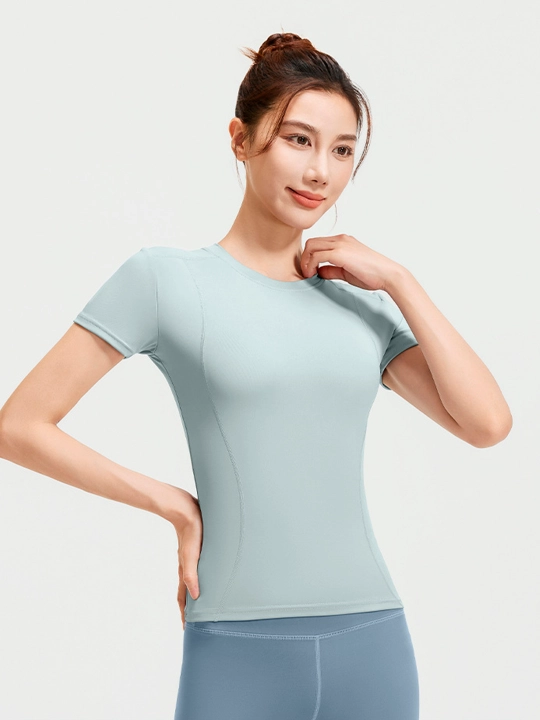 Фитнес одежда, SlimFit женская спортивная, рашгард, футболка