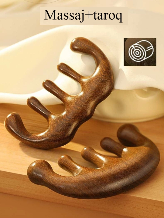 Yog‘och uqalash asbobi taroq, bosh uqalash, yuz uqalash, uqalash apparati