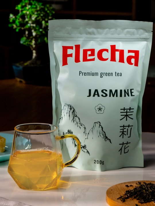 Зеленый чай Flecha Jasmine, Китай, крупнолистовой, 200 гр - 