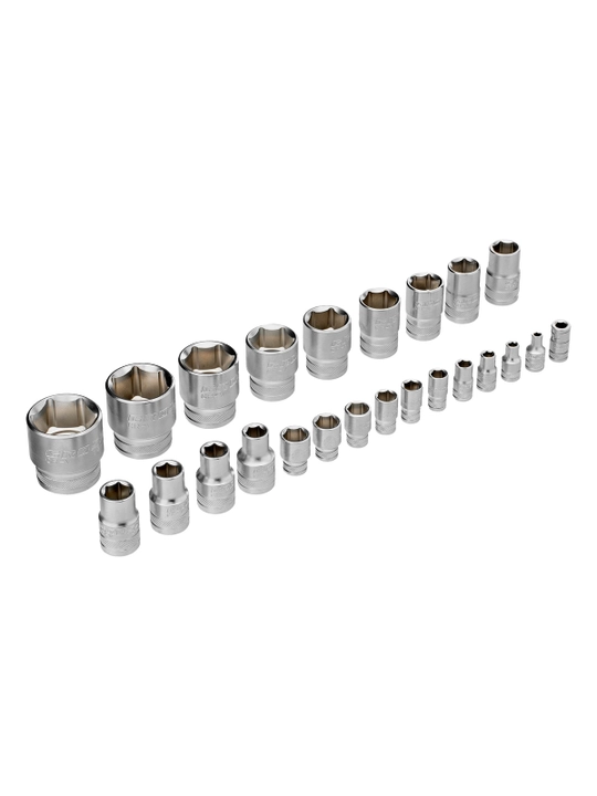 Набор инструментов GROSS, 1/4", 1/2", CrV, 120 зубьев, 76 предметов, 14156