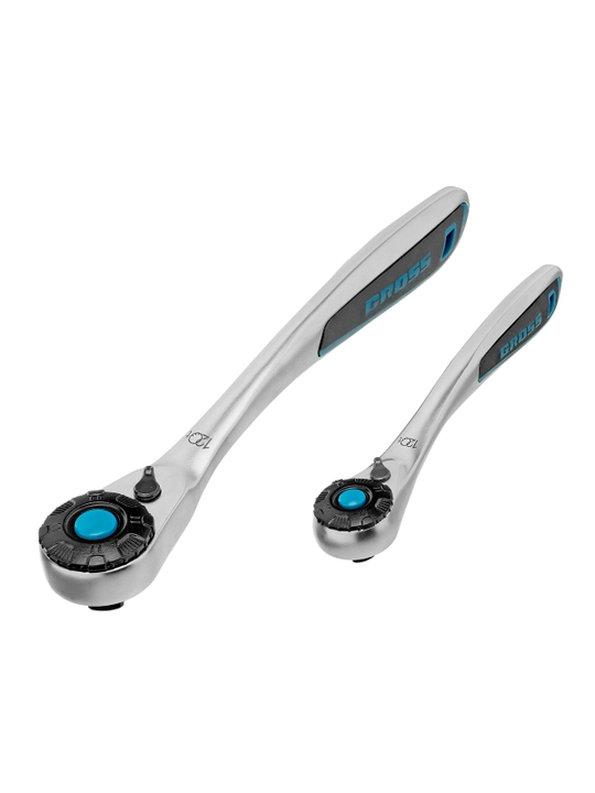 Набор инструментов GROSS, 1/4", 1/2", CrV, 120 зубьев, 76 предметов, 14156