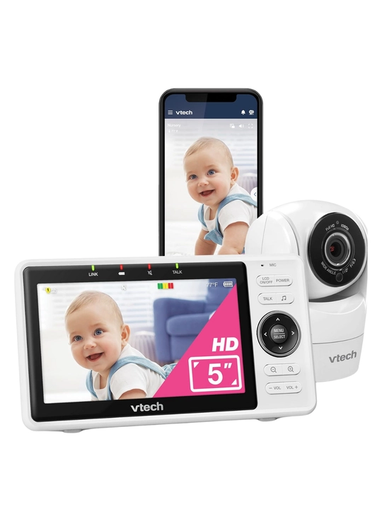 VTech VM901 Умный Wi-Fi Видео Монитор, 5" 720p дисплей, 1080p камера, Lullaby