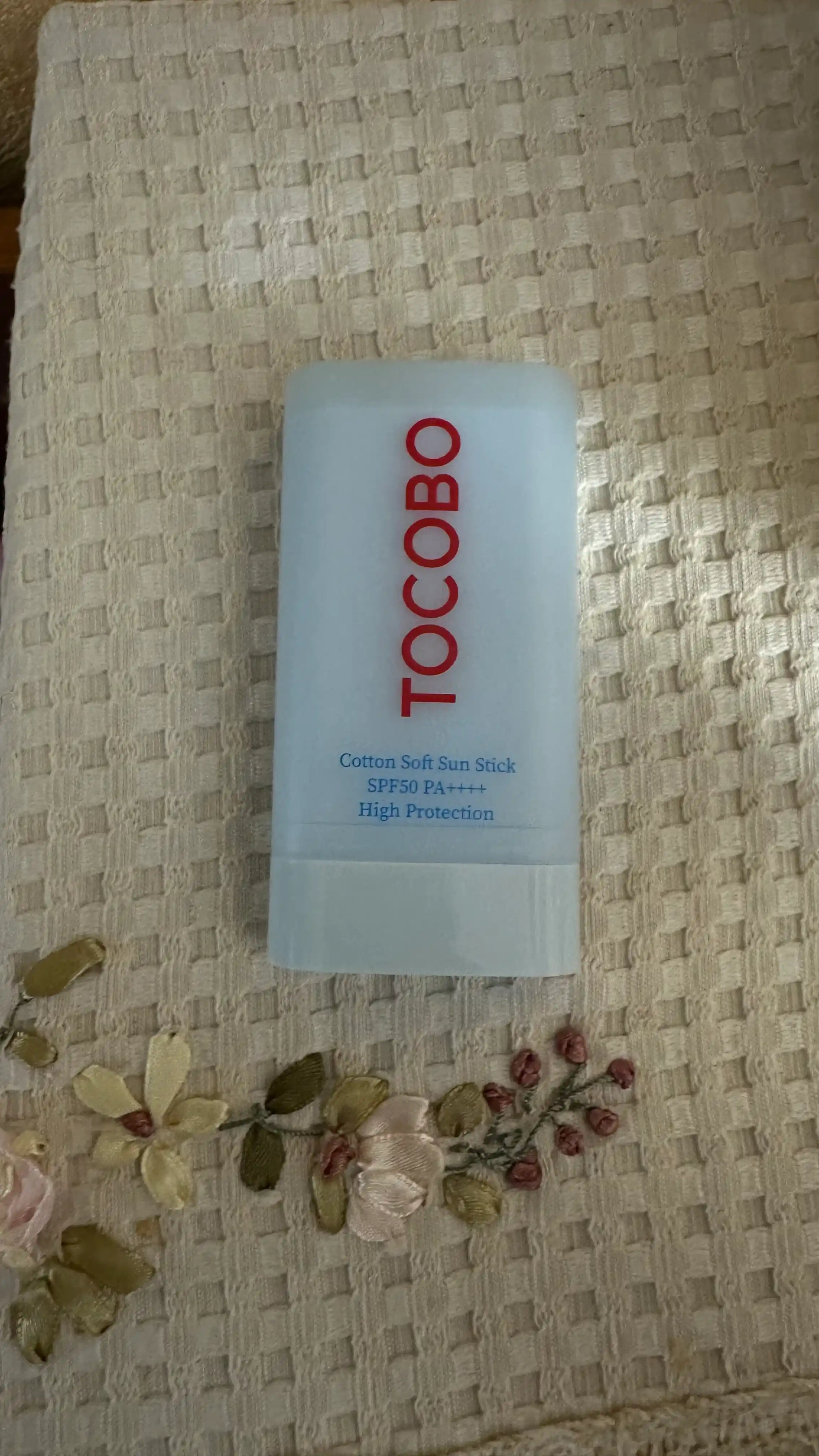 Yuz uchun quyoshdan saqlovchi tayoqcha Tocobo Cotton Soft Sun Stick SPF50 + PA++++, 19 gr
