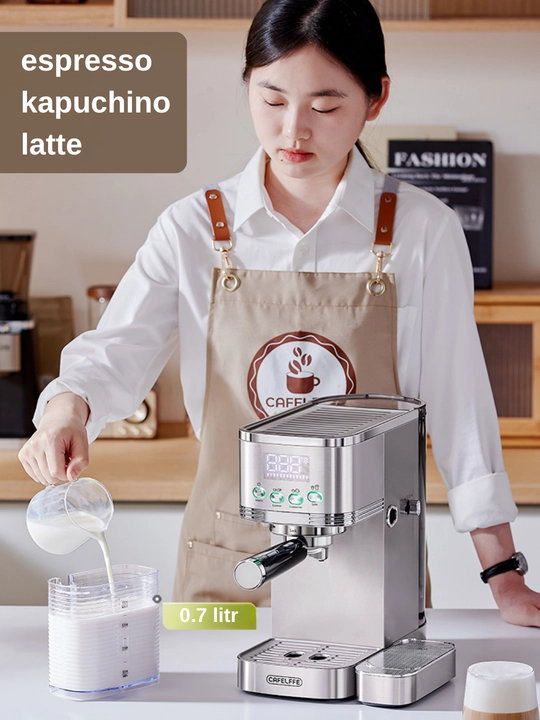 Avtomatik qahva mashinasi Cafelffe, 20 BAR bosim, 1.3 litr sig‘im, kapuchinatorli