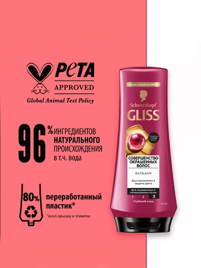 Бальзам для волос Gliss Kur Color Perfector, 200 мл - 