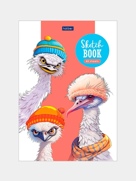 Bloknot SketchBook Premium Moda tuyaqushlar seriyali, A5f, 40 varaq - 