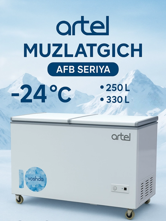 Muzlatgich, sovutgich, ARTEL ART-AFB300/370, 250/330 litr - 