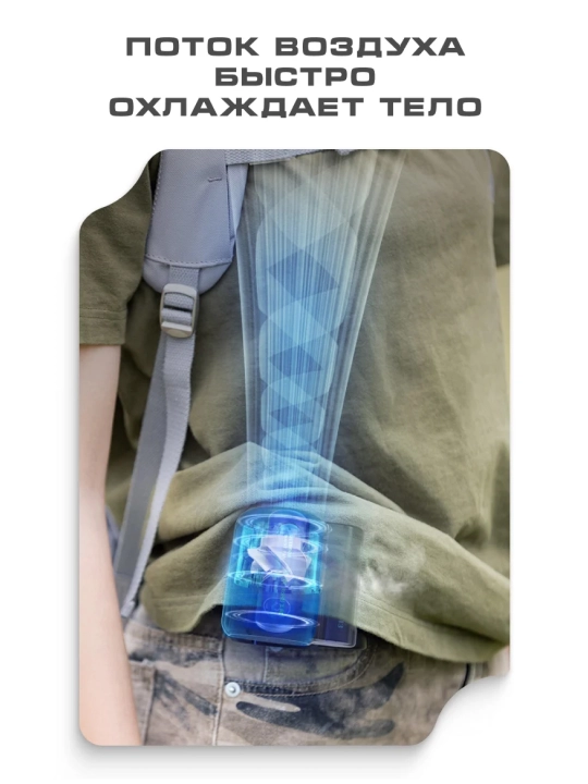 Портативный мини-вентилятор на пояс CoolClip