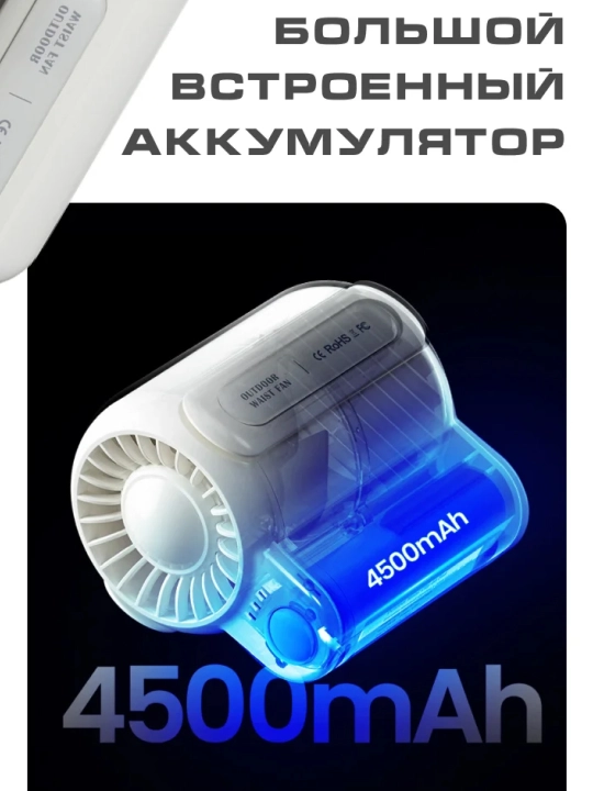 Портативный мини-вентилятор на пояс CoolClip