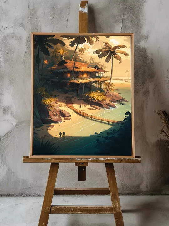 Interyer rasm ARTERY, holstga bosilgan kartina, yog‘och podramnikli poster, 40 × 50 sm