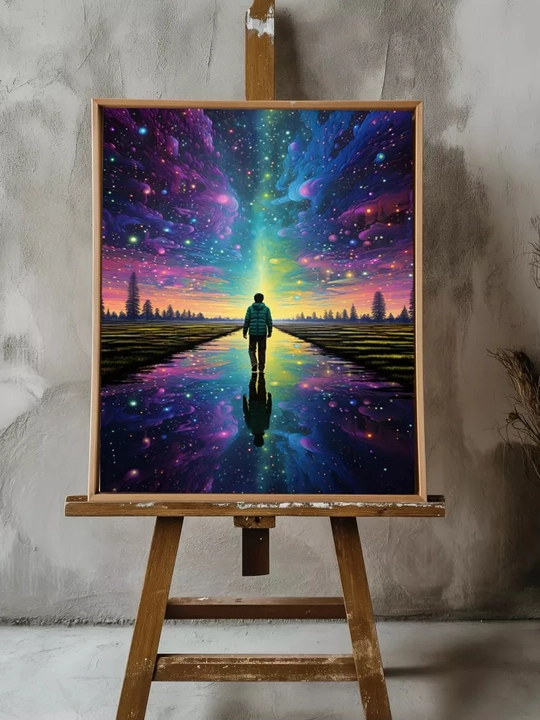 Interyer rasm ARTERY, holstga bosilgan kartina, yog‘och podramnikli poster, 40 × 50 sm