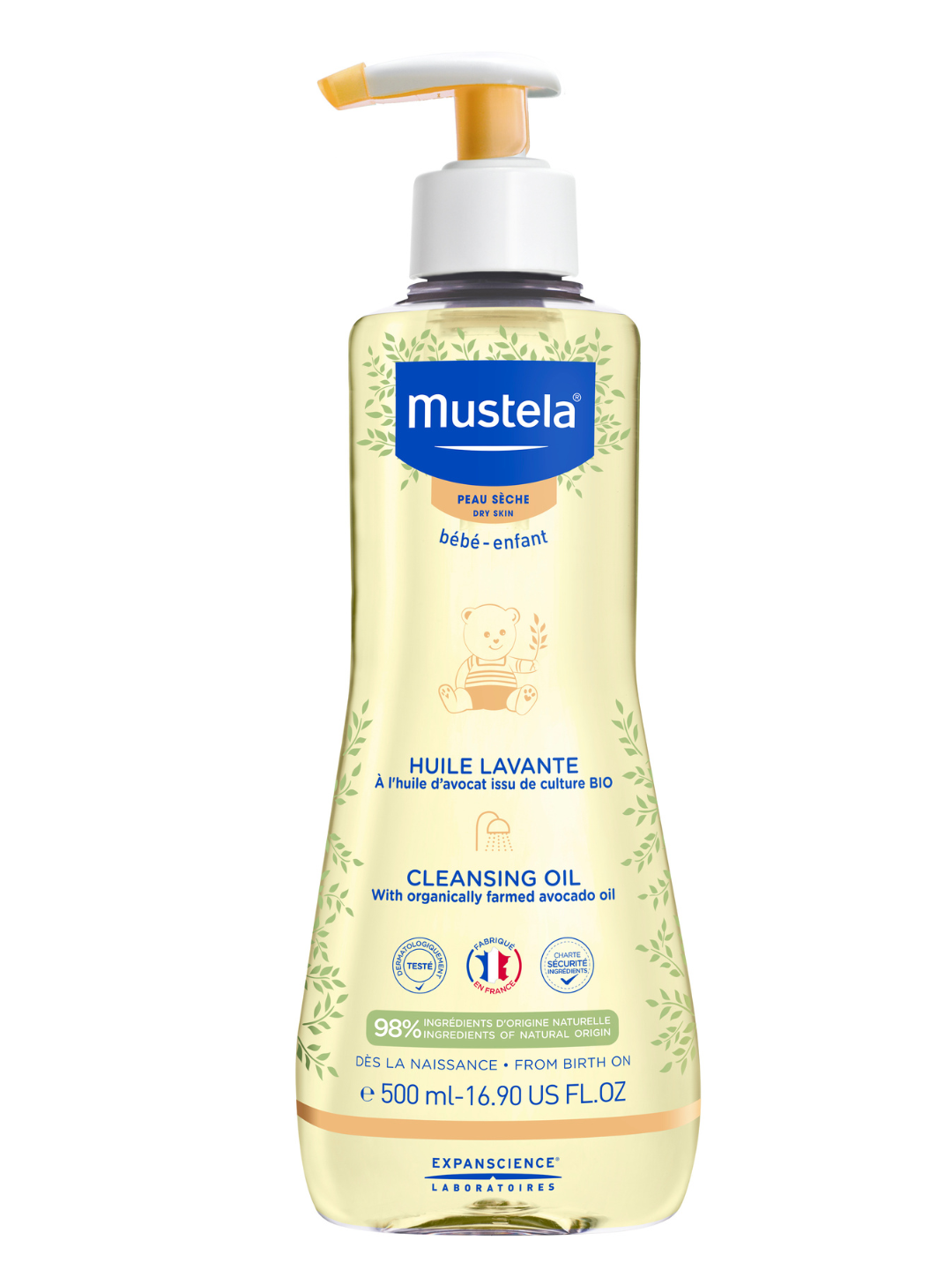 Mustela Очищающее масло – Для сухой кожи, для детей, 500 мл - 