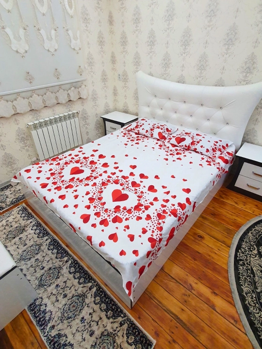 Choyshab va yostiq jild, ikki kishilik choyshab 200*220 sm va yostiq 50*70 sm 2 dona