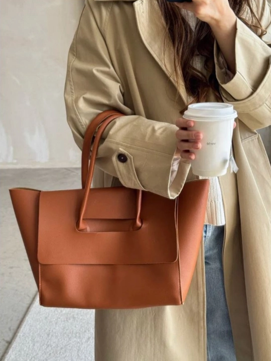 Katta yelkali shopper ayollar sumkasi I Ish va o‘qish uchun sig‘imli tout sumkasi