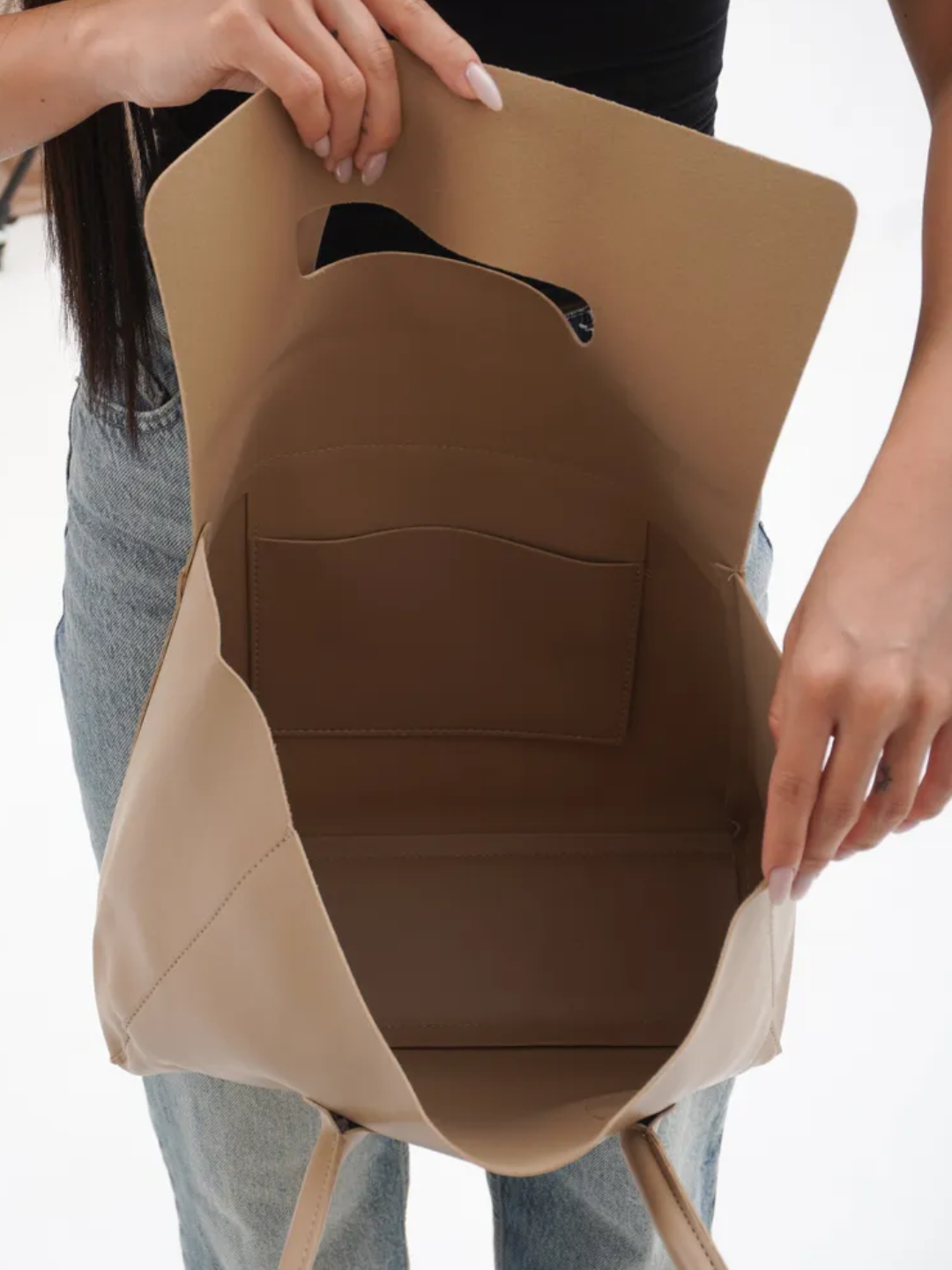 Katta yelkali shopper ayollar sumkasi I Ish va o‘qish uchun sig‘imli tout sumkasi