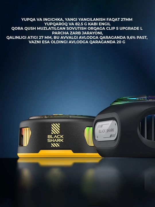Telefon sovutgichi kuleri Black Shark Fan Cooler 3 Pro, 4 Pro RGB Lights -15°C