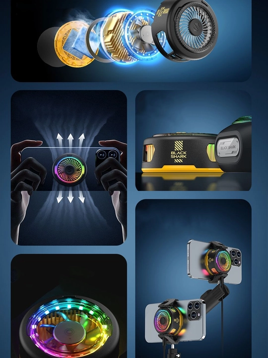 Telefon sovutgichi kuleri Black Shark Fan Cooler 3 Pro, 4 Pro RGB Lights -15°C