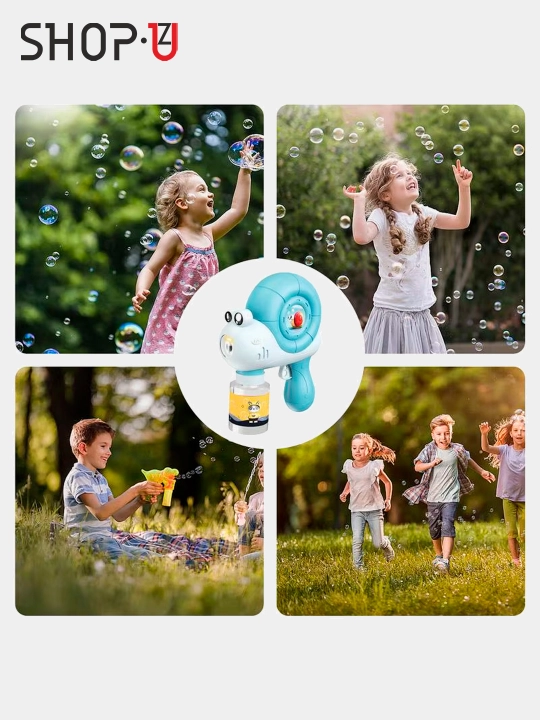 Sovun pufaklari generatori bolalar uchun batareyali sovun pufakchasi BUBBLE GUN