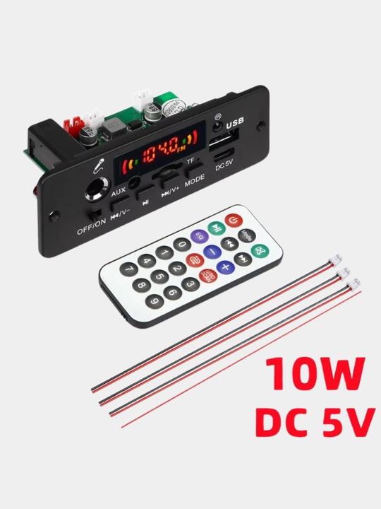 JQ-D129BT 2×5 Vt Bluetooth 5.0 MP3 dekoder platasi, FM radio, USB, TF, AUX, mikrofon