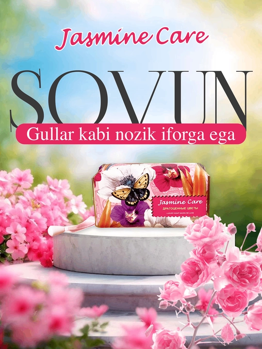 Jasmine Care kosmetik krem sovuni, aromatik ekstraktlar bilan, 208 g