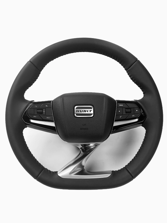 Руль для всех автомобилей, кожаный, универсальный, Spark, Damas, Nexia1,2,3,Gentra,Lacetti - 