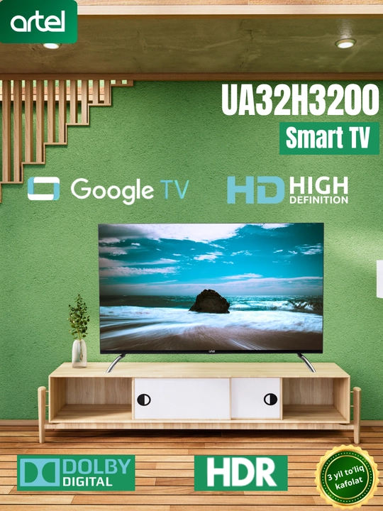 Телевизор Artel 32H3200 HD, Android TV 11.0, Wi-Fi, Bluetooth - 