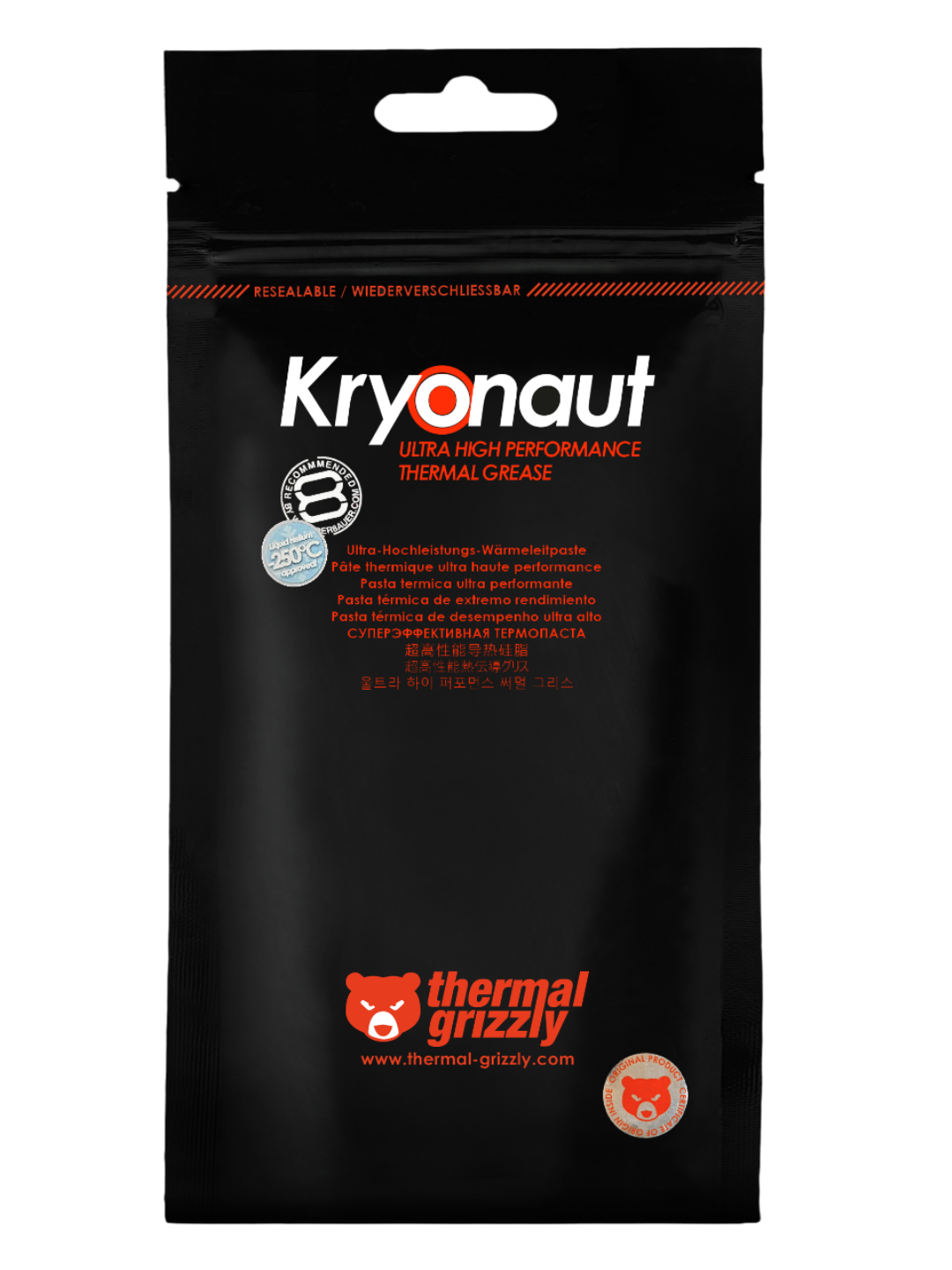 Thermal Grizzly Kryonaut termopastasi, CPU/GPU uchun, 1 g / 5.5 g / 11 g - 