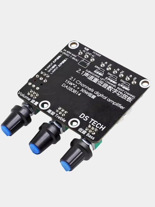 2.1 kanal 15×2 + 30 Vt raqamli audio kuchaytirgich, TPA3110 chipli, DC8–26V