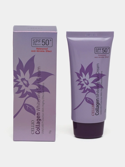 Солнцезащитный крем, крем от загара, водостойкий, SPF 50+PA+++, 70 мл - 
