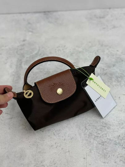 Сумка женская, в стиле мини Longchamp Le Pliage, компактная сумка-косметичка, через плечо — SGSTORE-LONGCHA-ЧЕРН