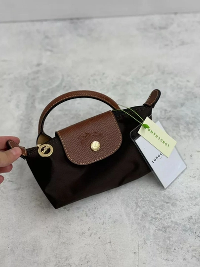 Сумка женская, в стиле мини Longchamp Le Pliage, компактная сумка-косметичка, через плечо — SGSTORE-LONGCHA-РОЗОВ