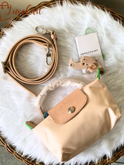 Сумка женская, в стиле мини Longchamp Le Pliage, компактная сумка-косметичка, через плечо — SGSTORE-LONGCHA-СВЕТБЕЖ