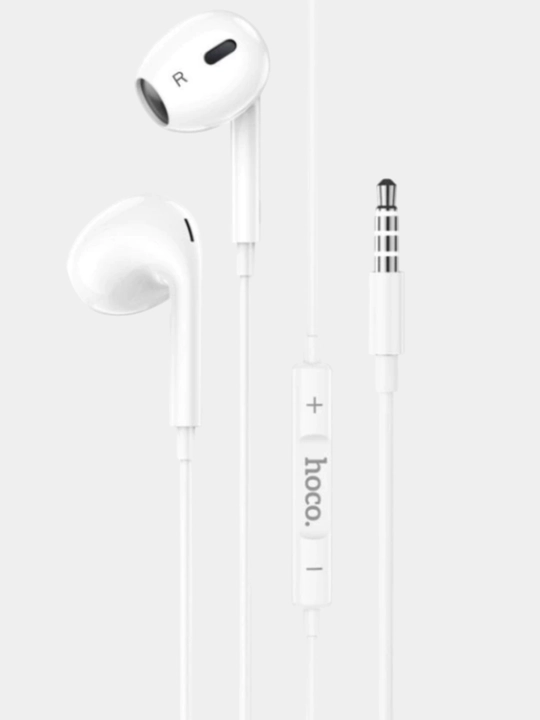 Проводные наушники для Hoco с микрофоном и разъемом Type-C, белые