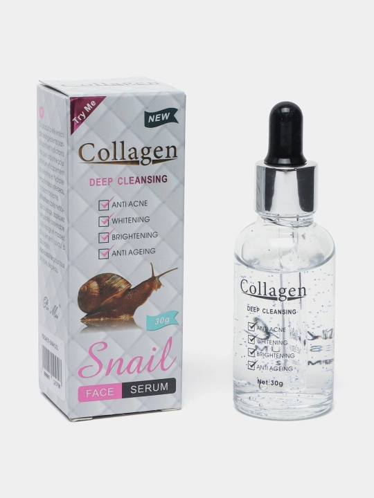 Омолаживающая, увлажняющая, питательная сыворотка для лица Collagen, с улиточным экстрактом