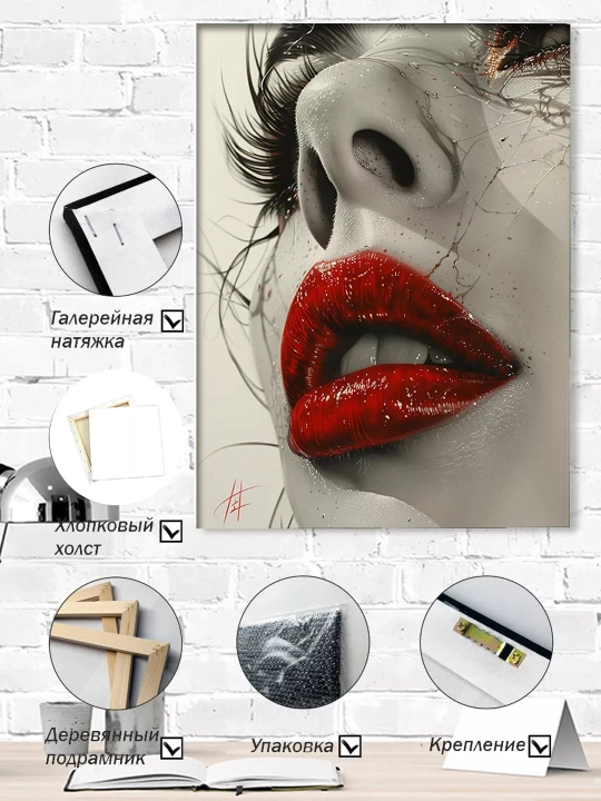 Interyer rasm ARTERY, holstga bosilgan kartina, yog‘och podramnikli poster, 40 × 50 sm