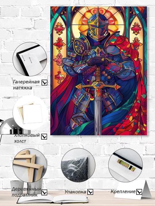 Interyer rasm ARTERY, holstga bosilgan kartina, yog‘och podramnikli poster, 40 × 50 sm