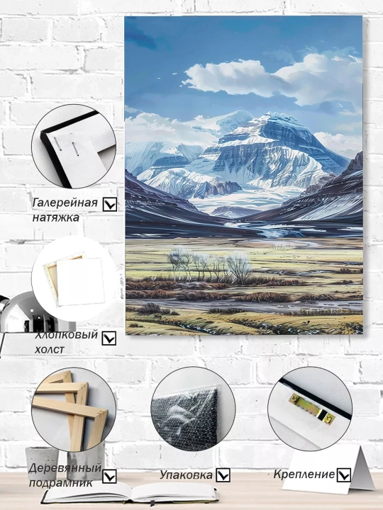 Interyer rasm ARTERY, holstga bosilgan kartina, yog‘och podramnikli poster, 40 × 50 sm